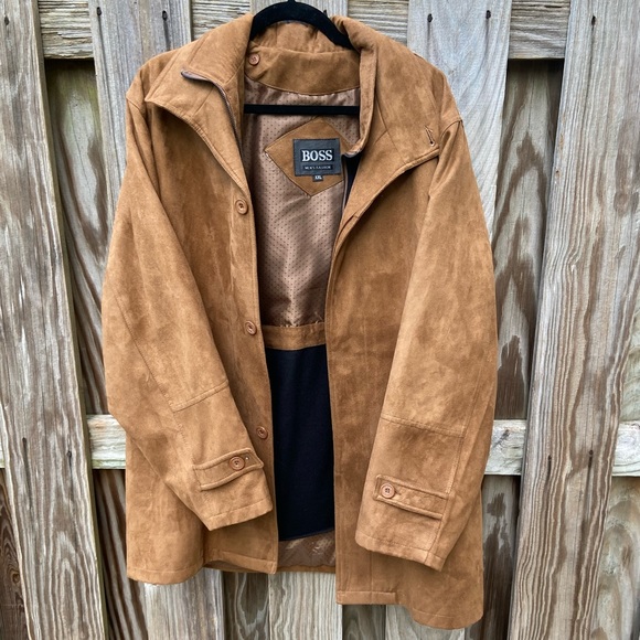Hugo Boss Other - Hugo Boss- BOSS brown suede jacket size xxl